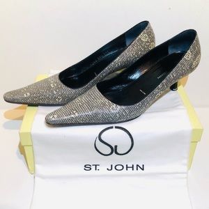 St John Python print leather pump. Size 8.5 B
